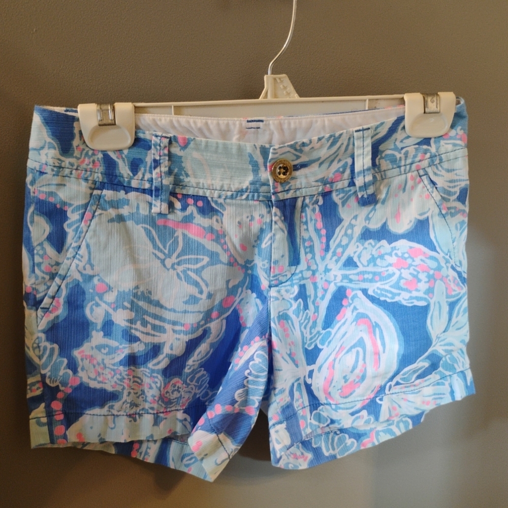 Women's Lilly Pulitzer Size 00 The Callahan Shorts Cotton